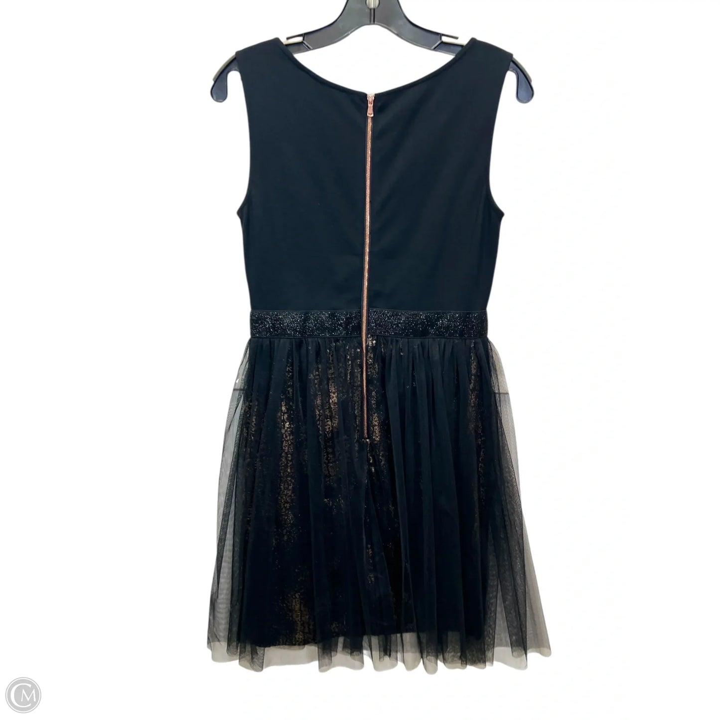 Dress Party Midi By Betsey Johnson In Black & Gold, Size: S
