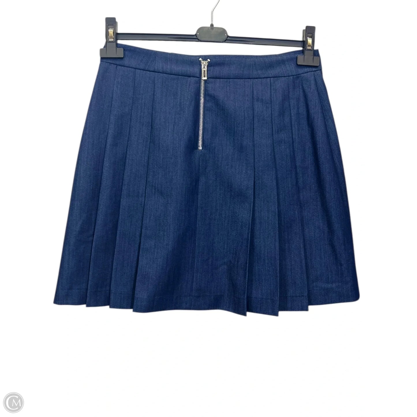 Skirt Designer By Karl Lagerfeld In Blue & Silver, Size: S
