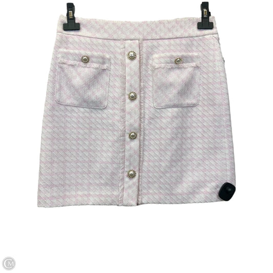 Skirt Designer By Karl Lagerfeld In Pink & White, Size: M