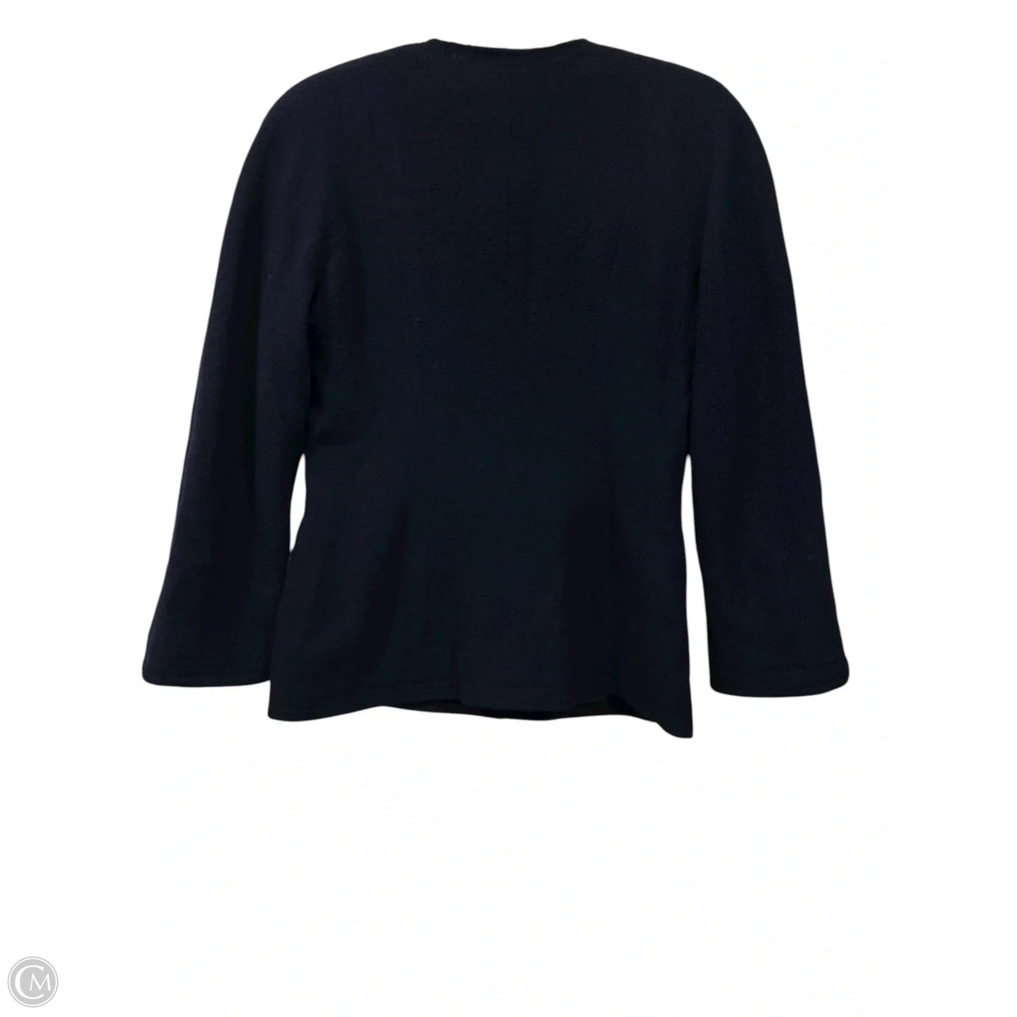 Blazer Luxury Designer By Chanel In Navy, Size: S