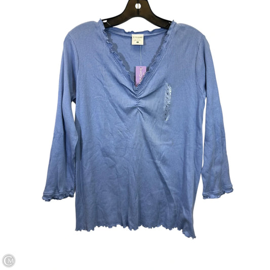 Top Long Sleeve By Motherhood In Blue, Size: L