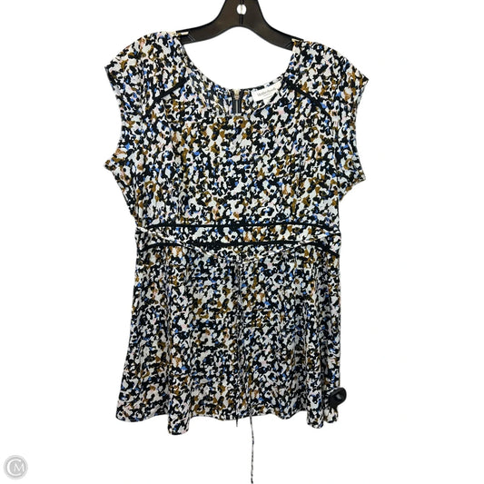 Top Short Sleeve By Motherhood In Black & Blue, Size: M