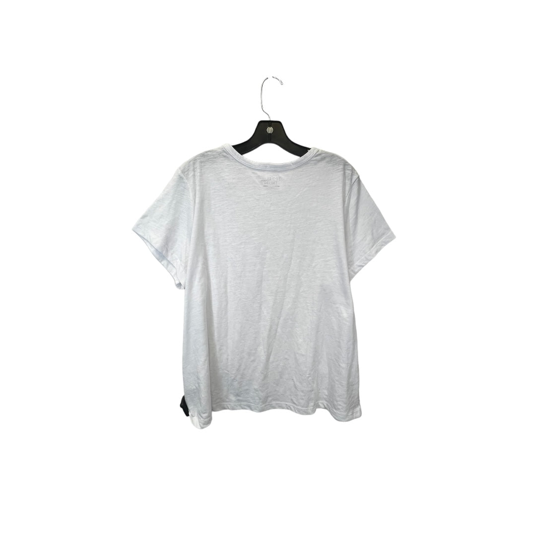 White Top Short Sleeve Basic Time And Tru, Size Xxxl
