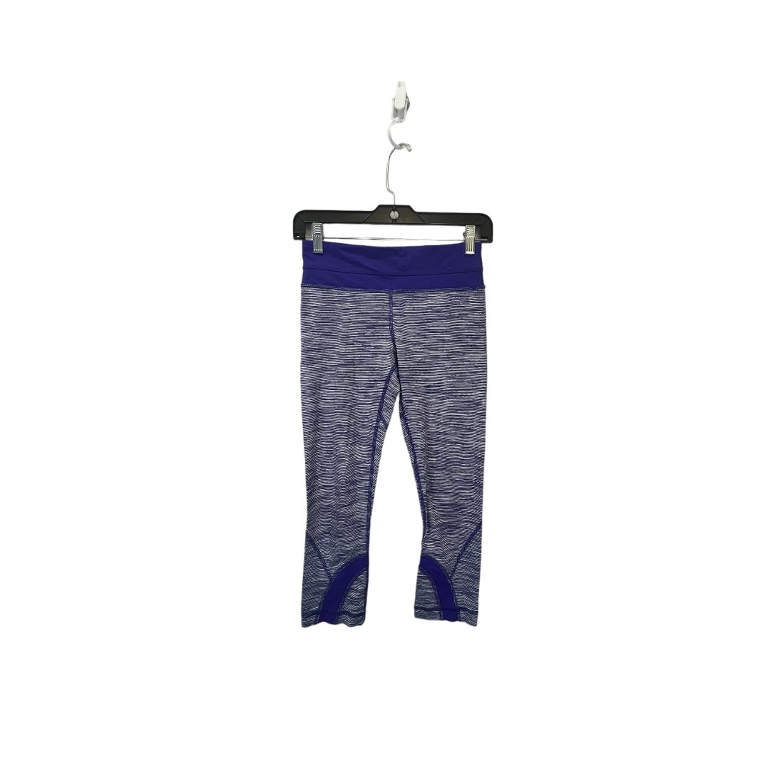 Purple & White Athletic Leggings Lululemon, Size 4