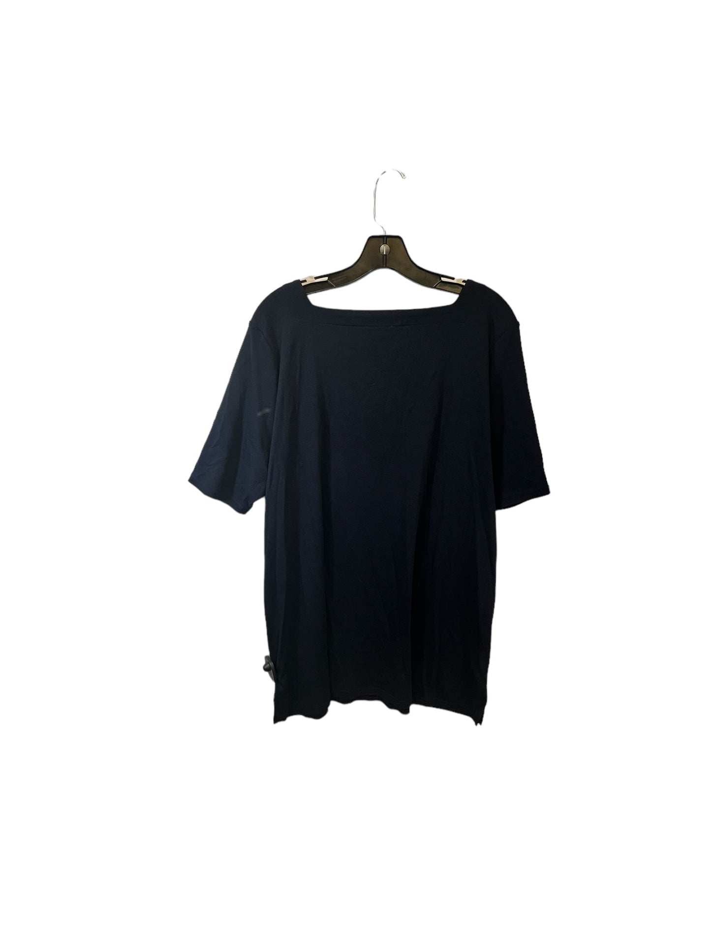 Navy Top Short Sleeve Chicos, Size Xxl