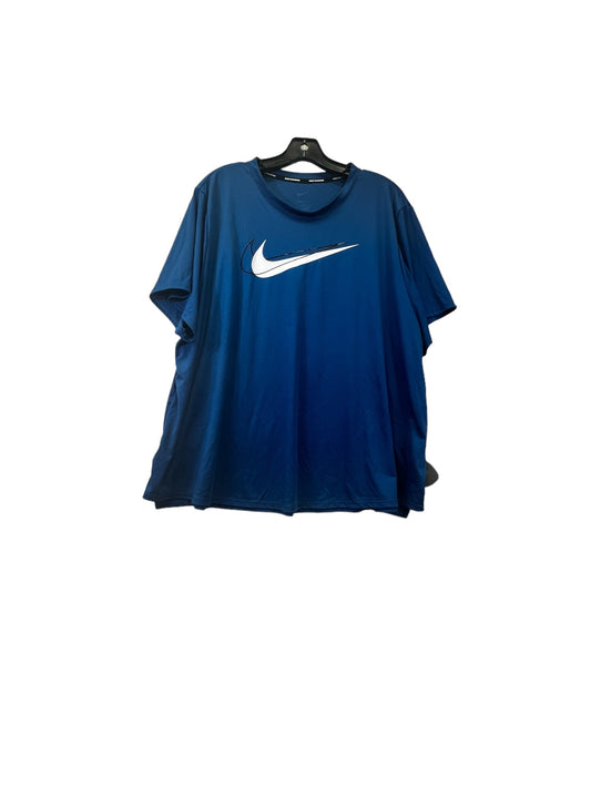 Black & Blue Athletic Top Short Sleeve Nike, Size 2x