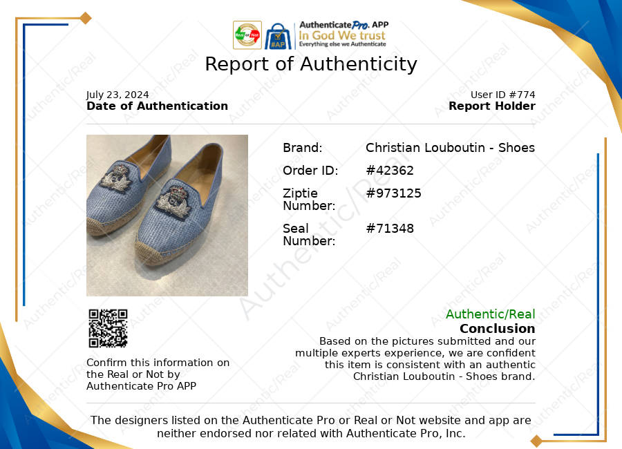 Blue Shoes Flats Christian Louboutin, Size 6