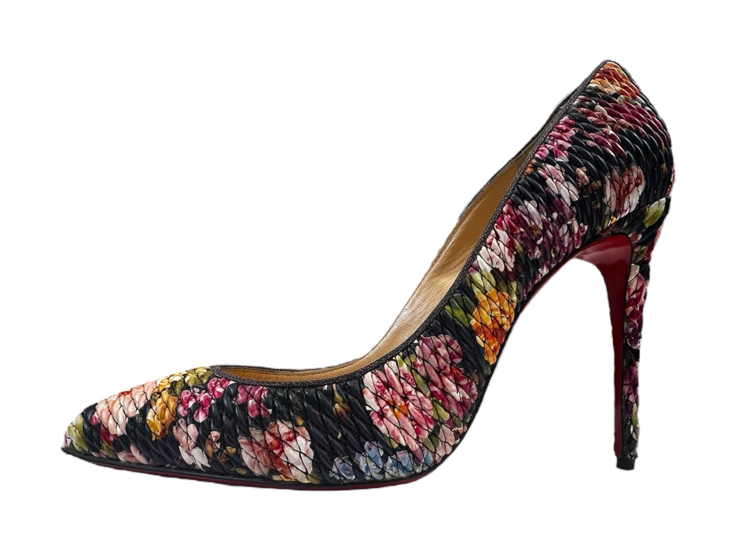 Floral Print Shoes Luxury Designer Christian Louboutin, Size 9