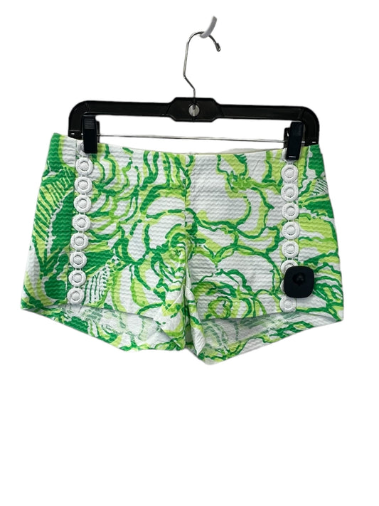 Green & White Shorts Lilly Pulitzer, Size 0
