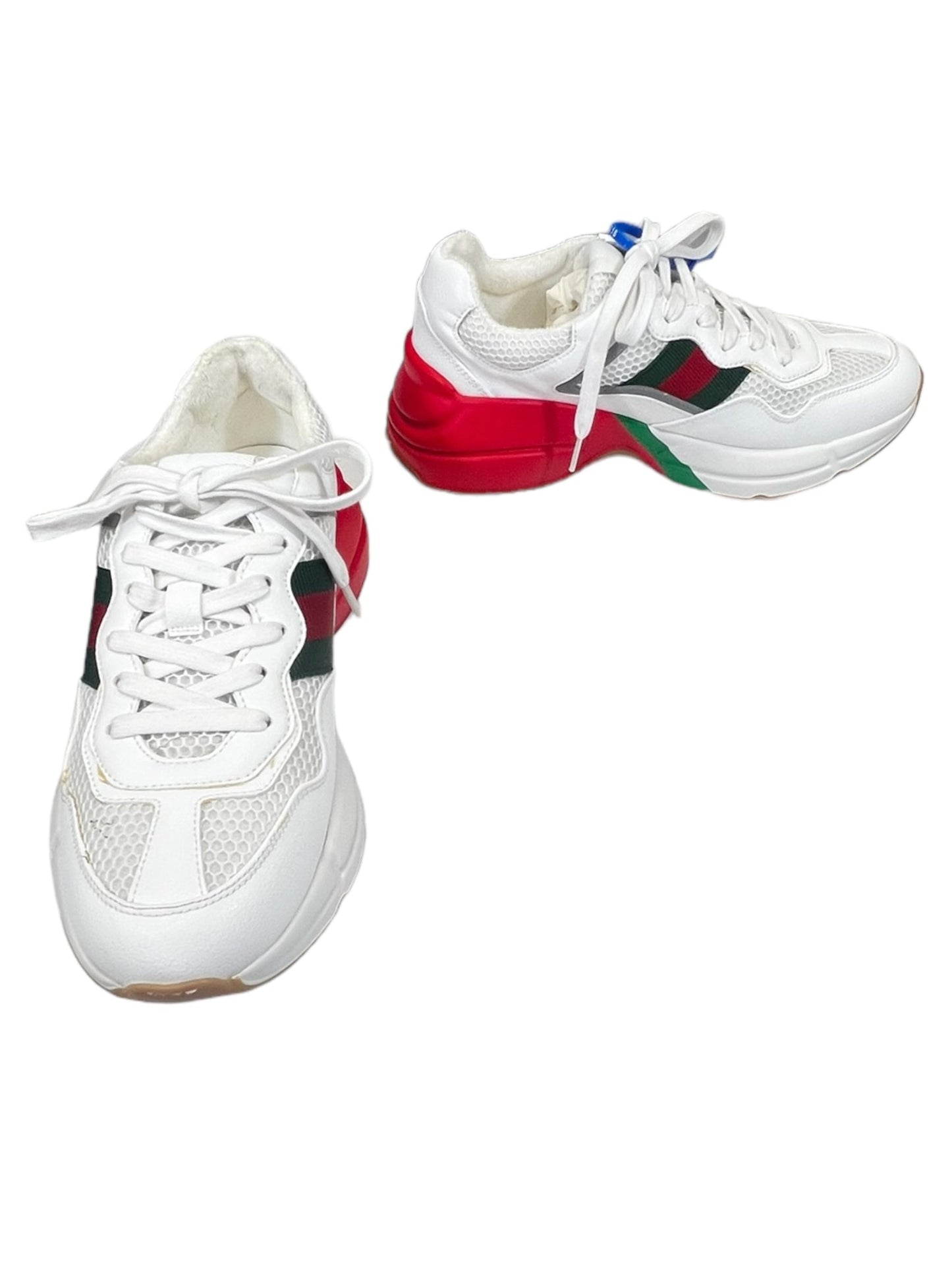 Green & Red Shoes Luxury Designer Gucci, Size 8.5