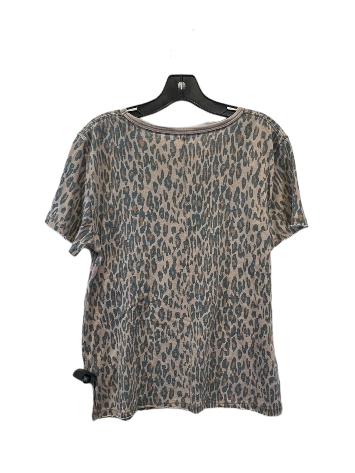 Top Short Sleeve By Free People In Animal Print, Size: Xs