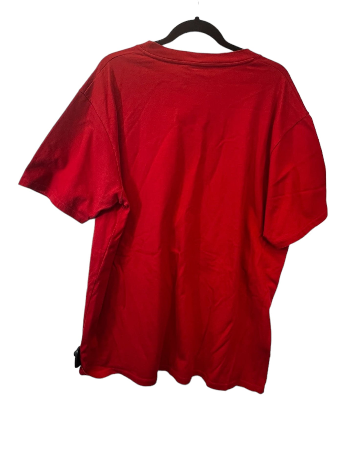 Red Top Short Sleeve Luxury Designer Gucci, Size Xxl