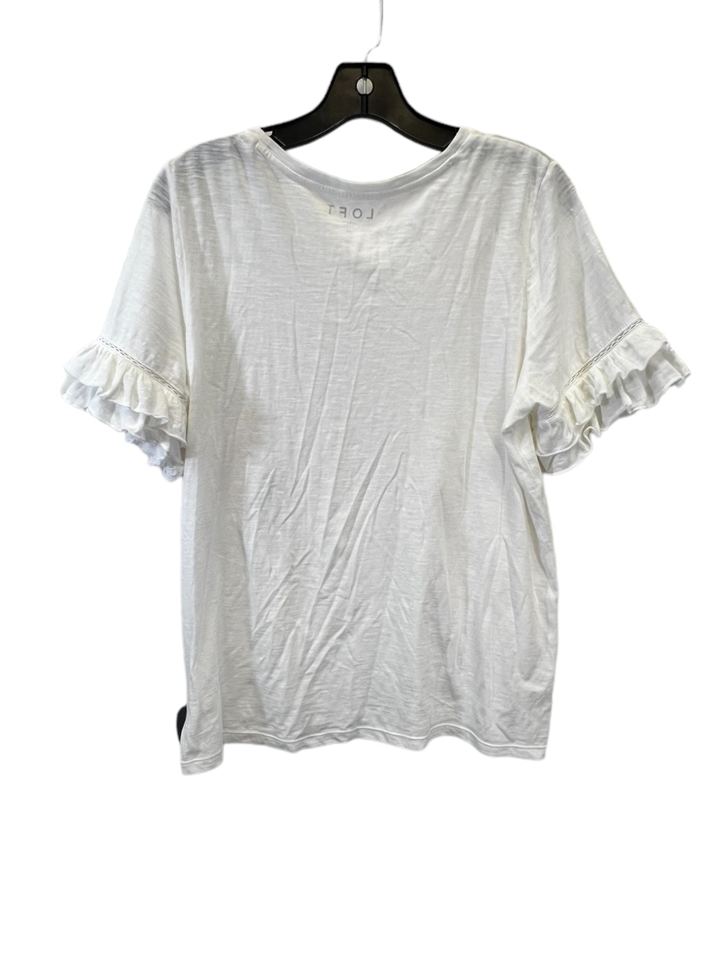 White Top Short Sleeve Loft, Size M