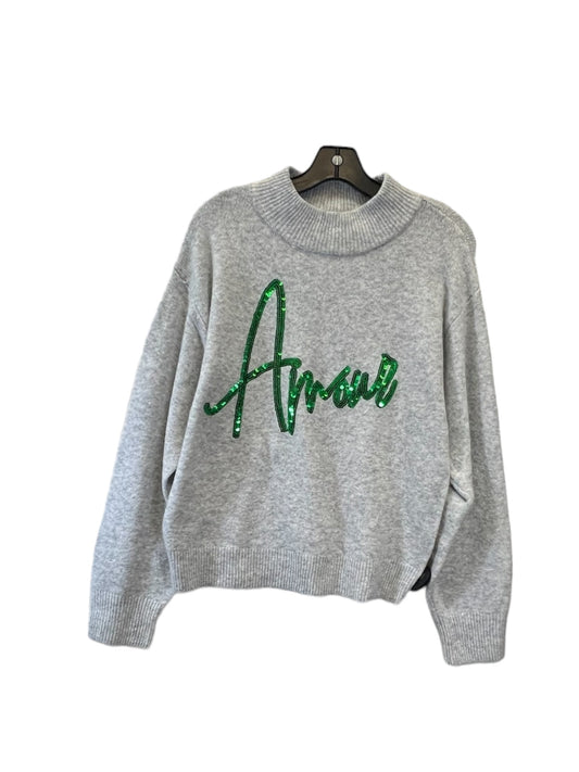 Top Long Sleeve By A New Day In Green & Grey, Size: S