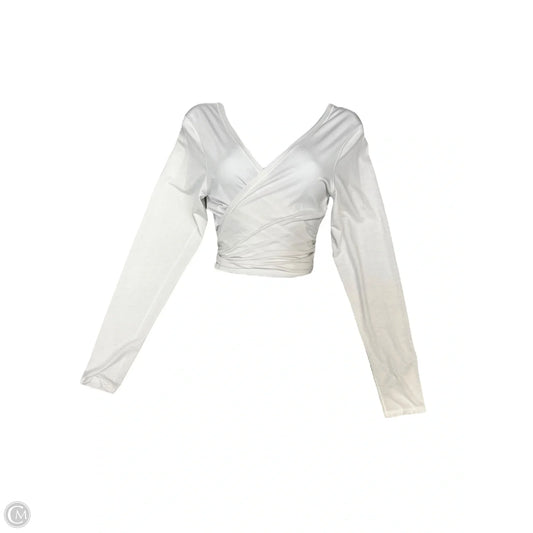 Athletic Top Long Sleeve Crewneck By Lululemon In White, Size: M