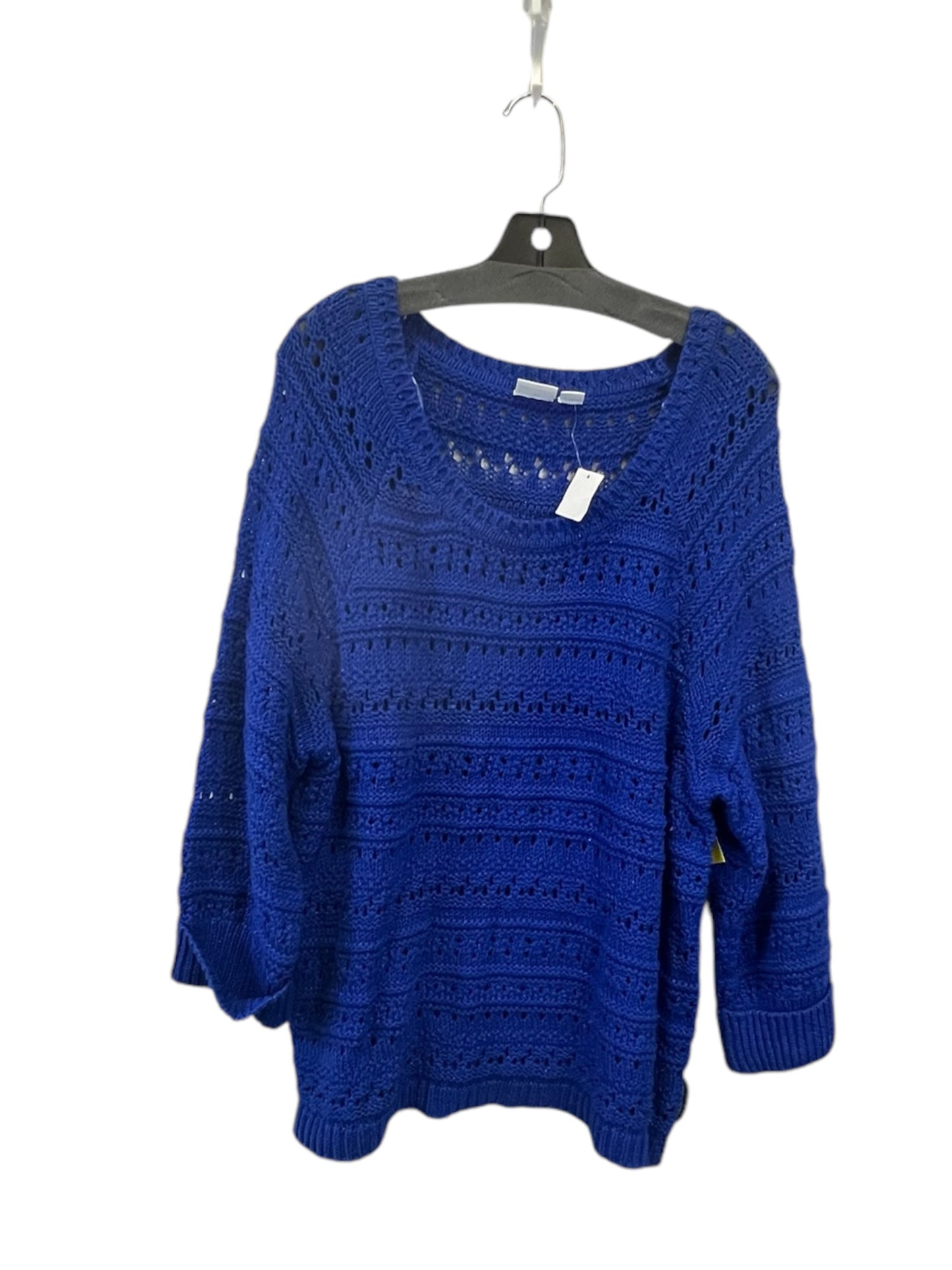 Sweater By Cato In Blue, Size: 3x