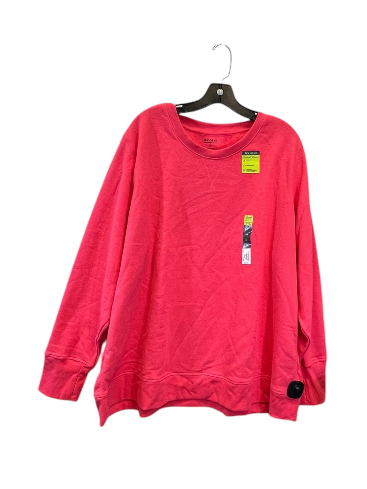 Sweatshirt Crewneck By Tek Gear In Peach, Size: 3x