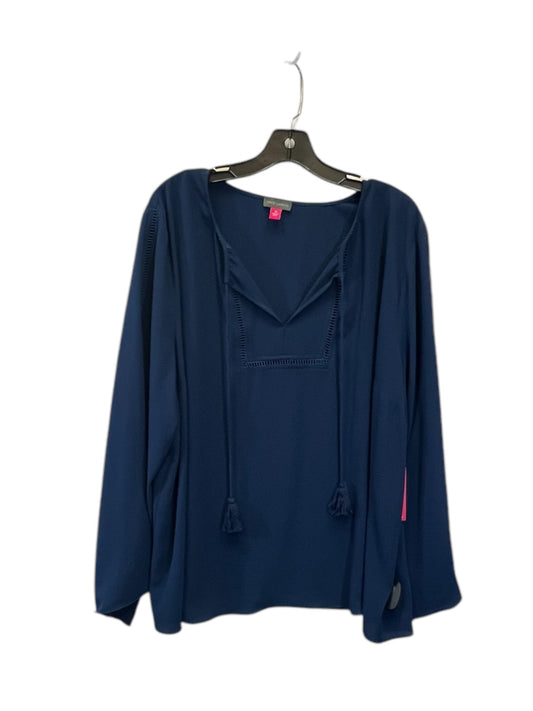 Top Long Sleeve By Vince Camuto In Navy, Size: 3x