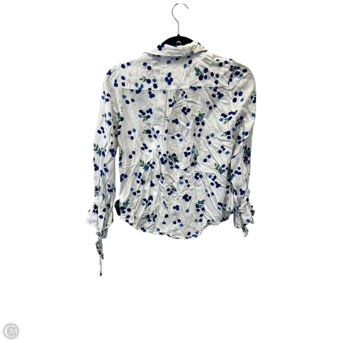 Top Long Sleeve Designer By Maeve In Blue & Green, Size: Xs