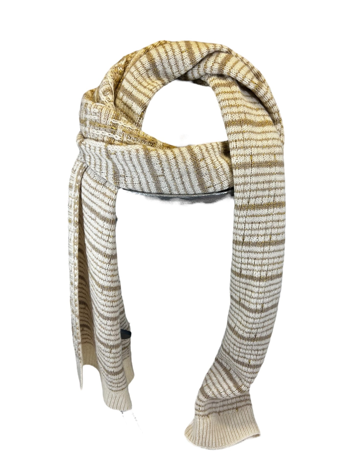 Scarf Winter By Mongoro Cashmere In Gold & Tan