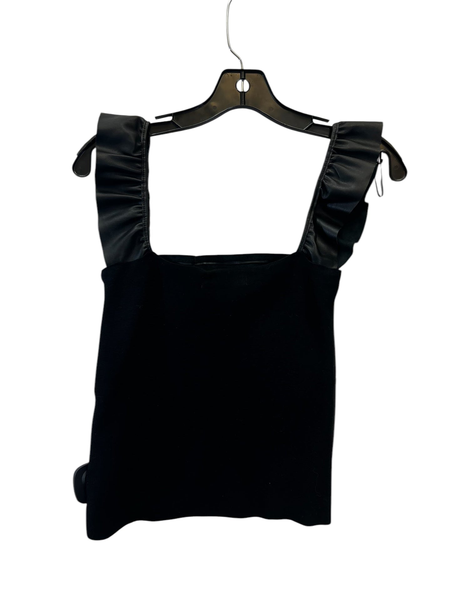 Top Sleeveless By Zara In Black, Size: M