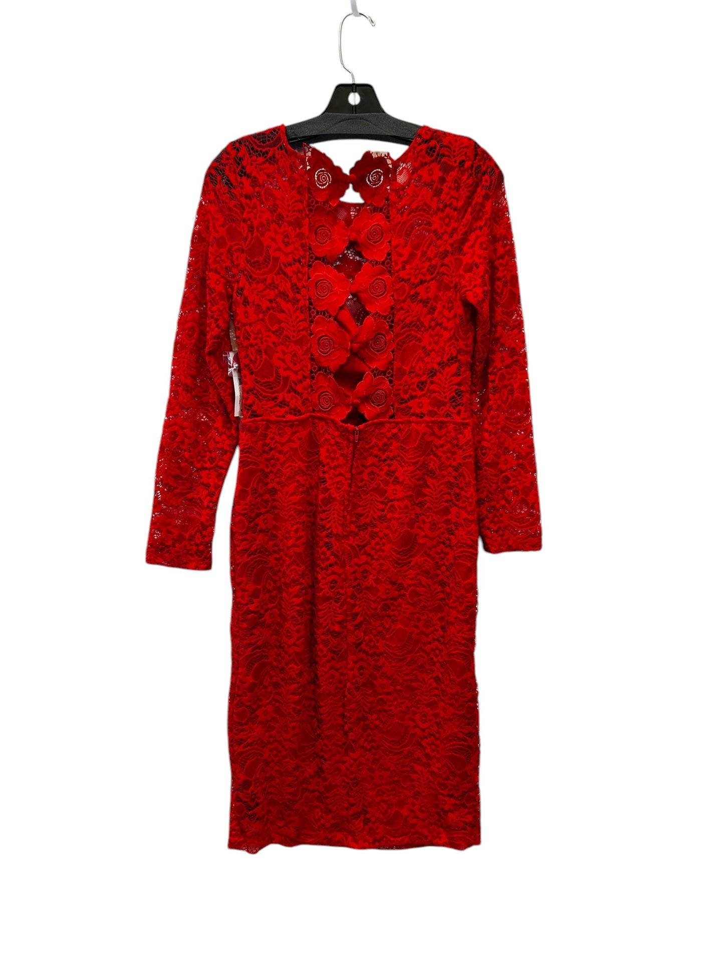 Dress Party Midi By Bisou Bisou In Red, Size: M