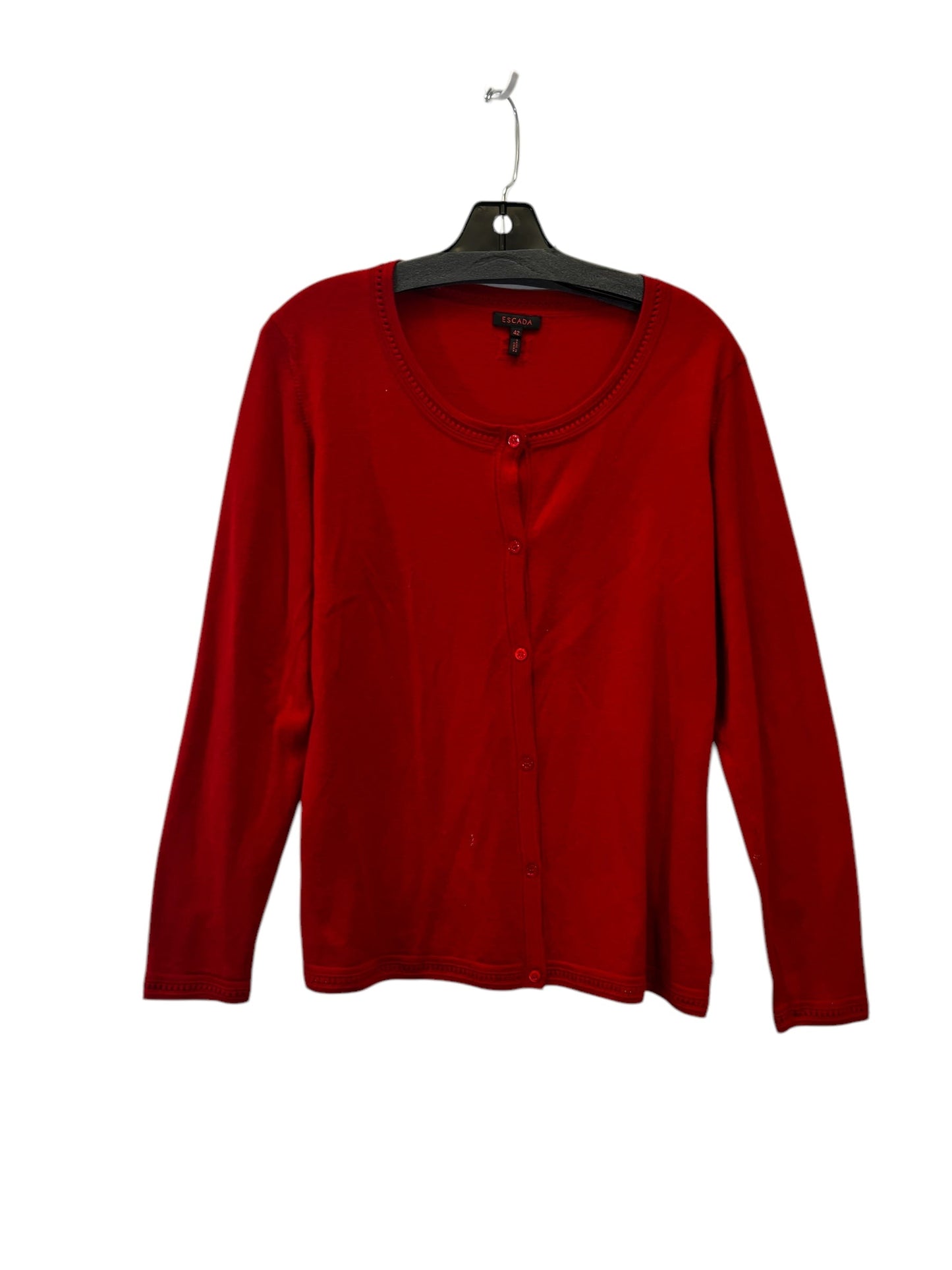 Top 2pc Long Sleeve By Escada In Red, Size: L