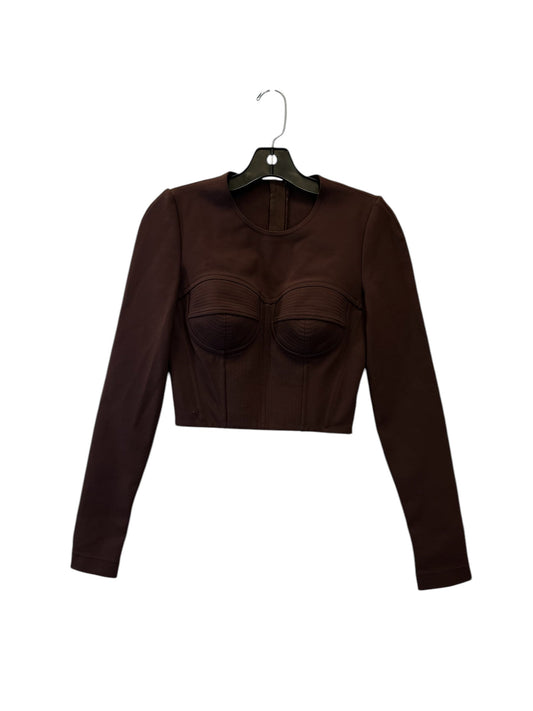 Top Long Sleeve Designer By Dolce And Gabbana In Brown, Size: S