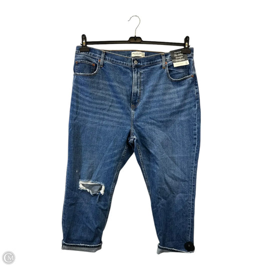 Jeans Straight By Abercrombie And Fitch In Blue Denim, Size: 20