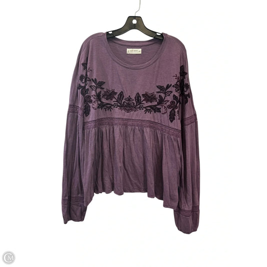 Top Long Sleeve By Lucky Brand In Purple, Size: 2x