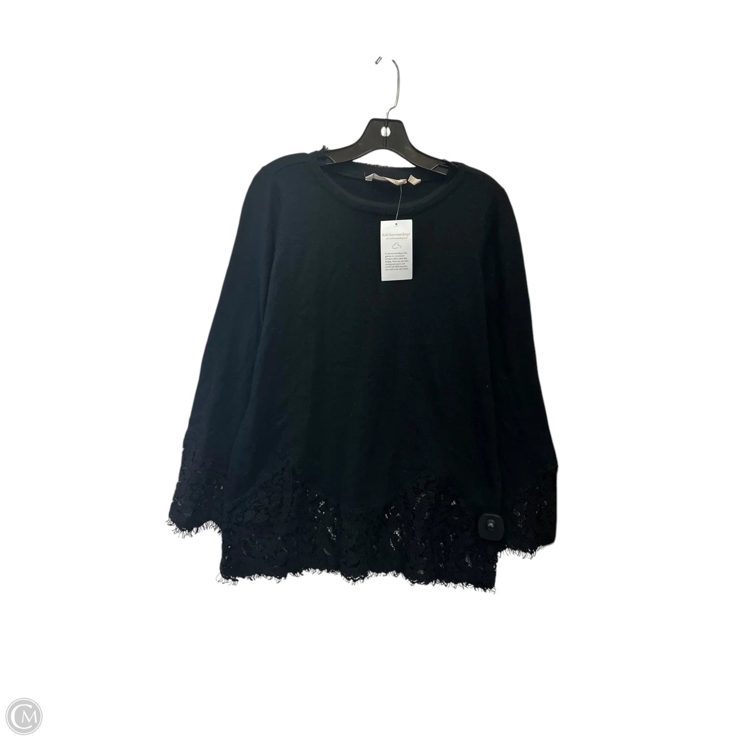 Top Long Sleeve By Soft Surroundings In Black, Size: S