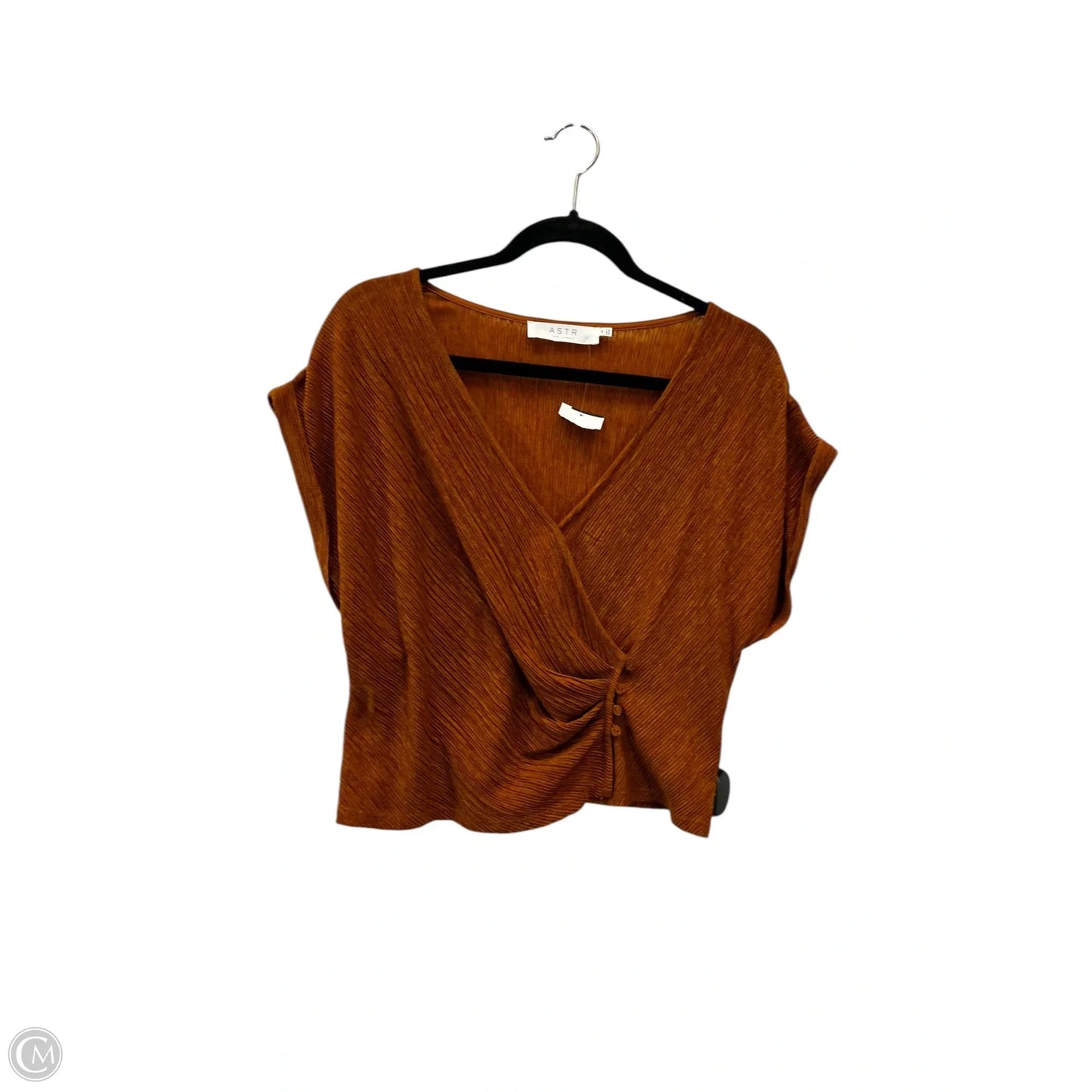 Top Short Sleeve Designer By Astr The Label In Brown, Size: M