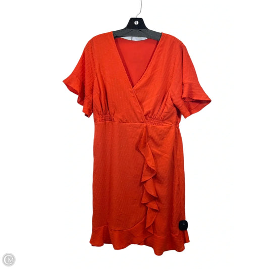 Dress Casual Midi By Michael By Michael Kors In Orange, Size: L