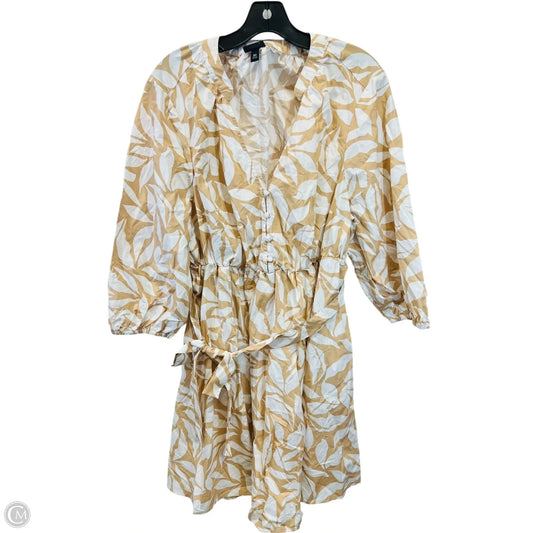 Dress Casual Midi By Torrid In Tan & White, Size: M