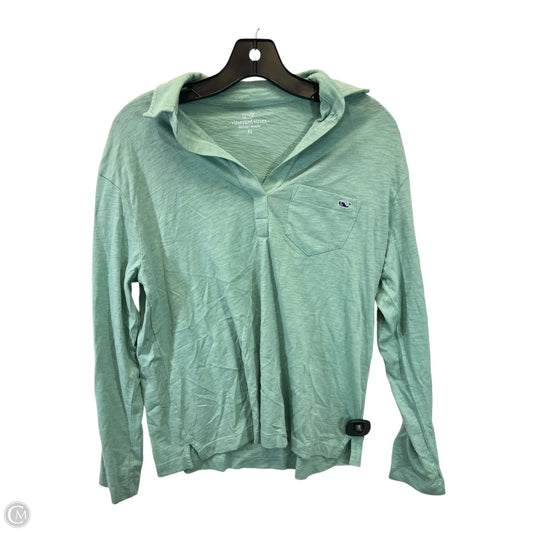 Top Long Sleeve By Vineyard Vines In Green, Size: Xs