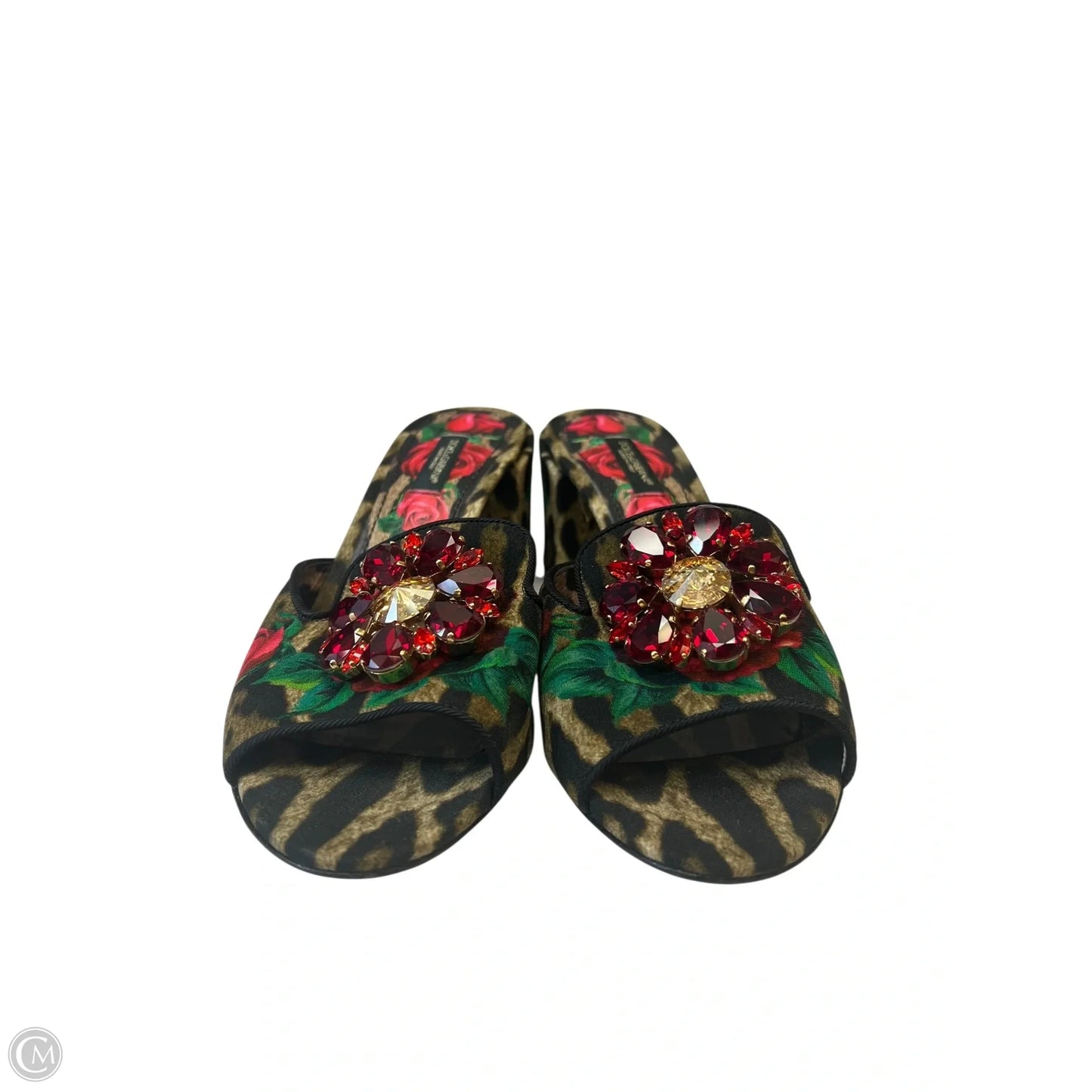 Sandals Luxury Designer By Dolce And Gabbana In Animal Print, Size: 7