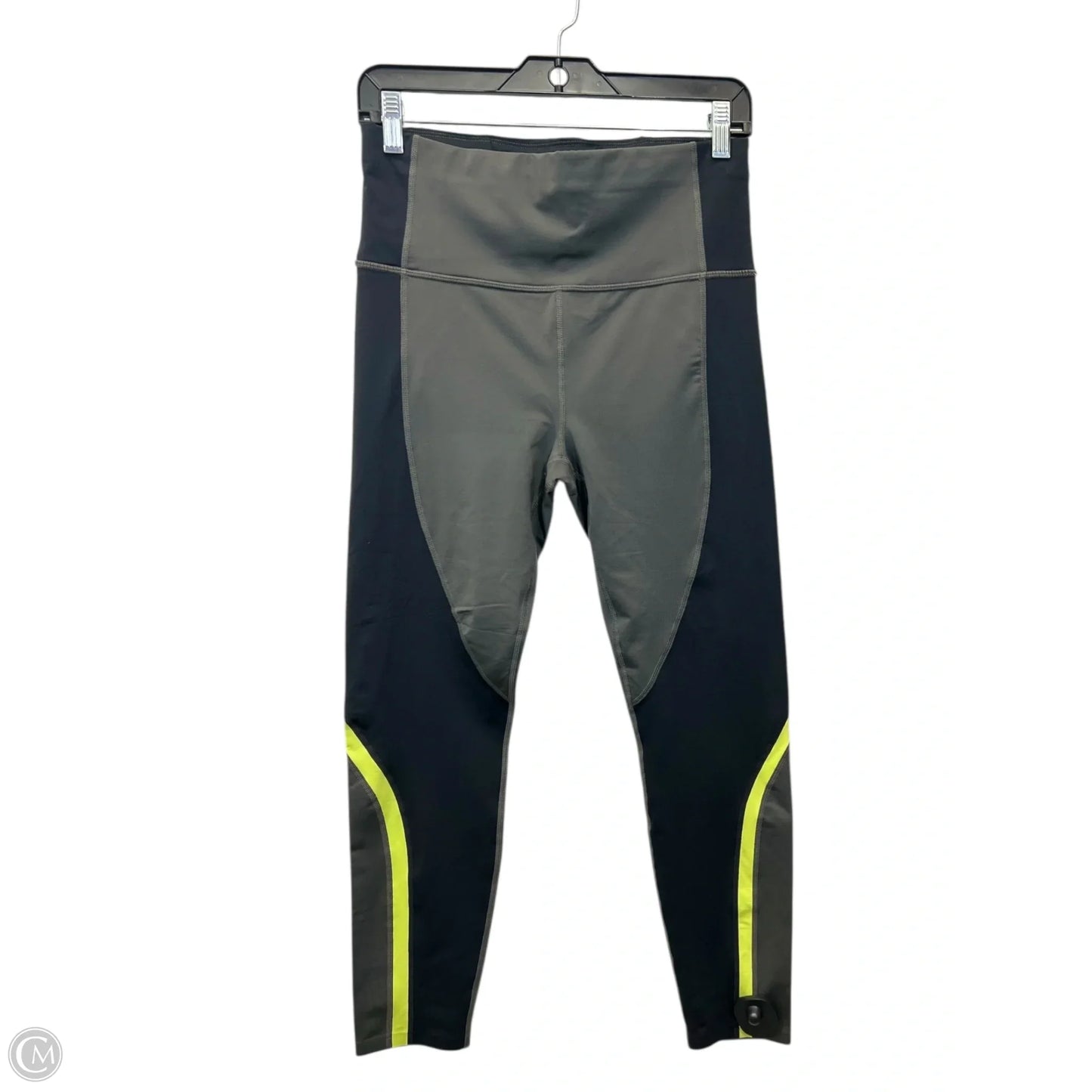 Athletic Leggings By Athleta In Black & Green, Size: M