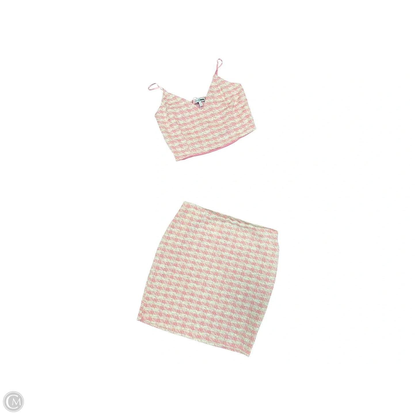 Skirt Set 2pc By Fashion Nova In Pink & Tan, Size: Xl