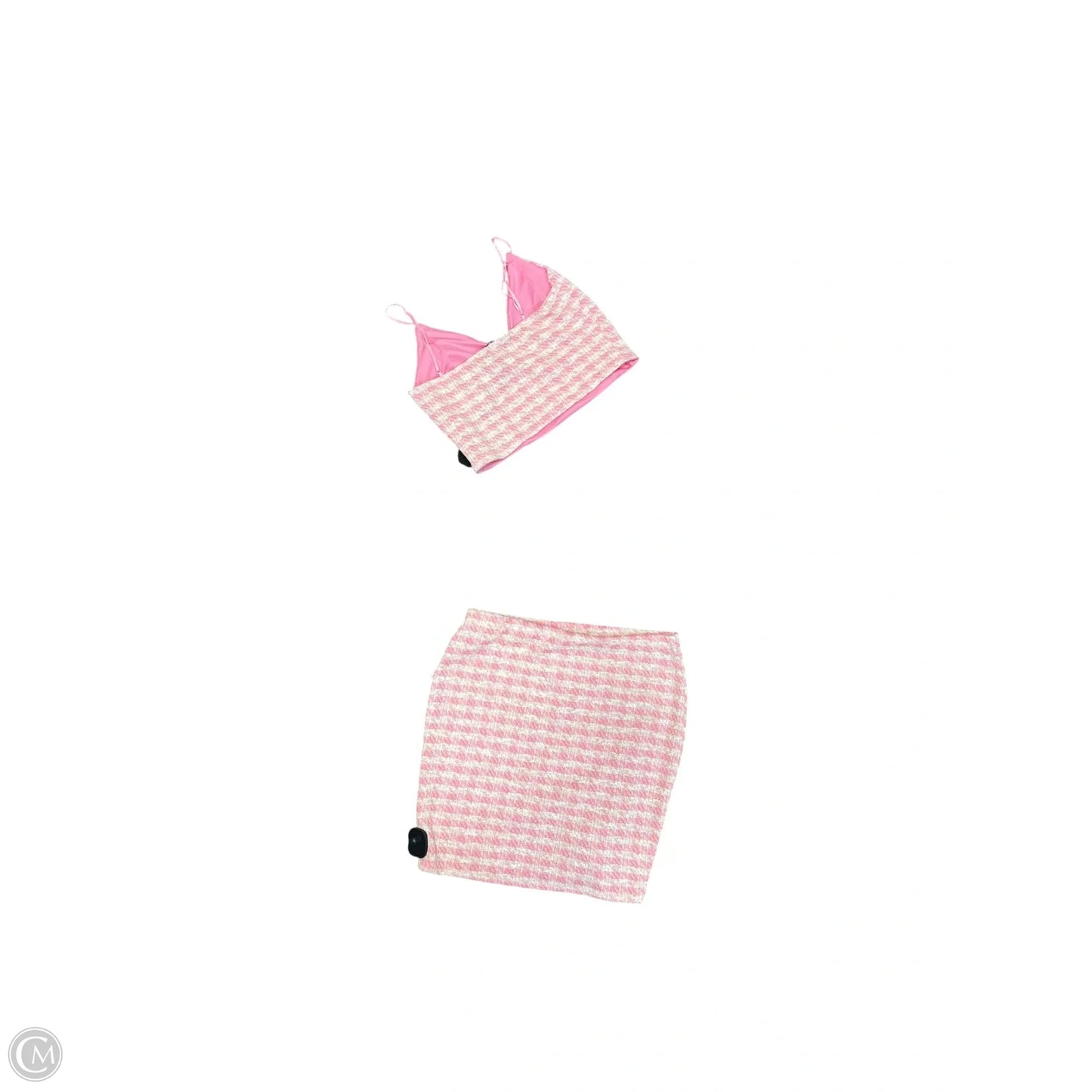 Skirt Set 2pc By Fashion Nova In Pink & Tan, Size: Xl