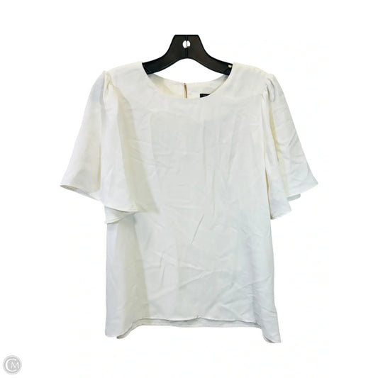 Top Short Sleeve By Ann Taylor In Cream, Size: S