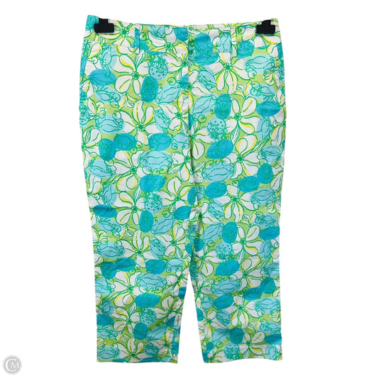 Pants Cropped By Lilly Pulitzer In Blue & Green, Size: 10
