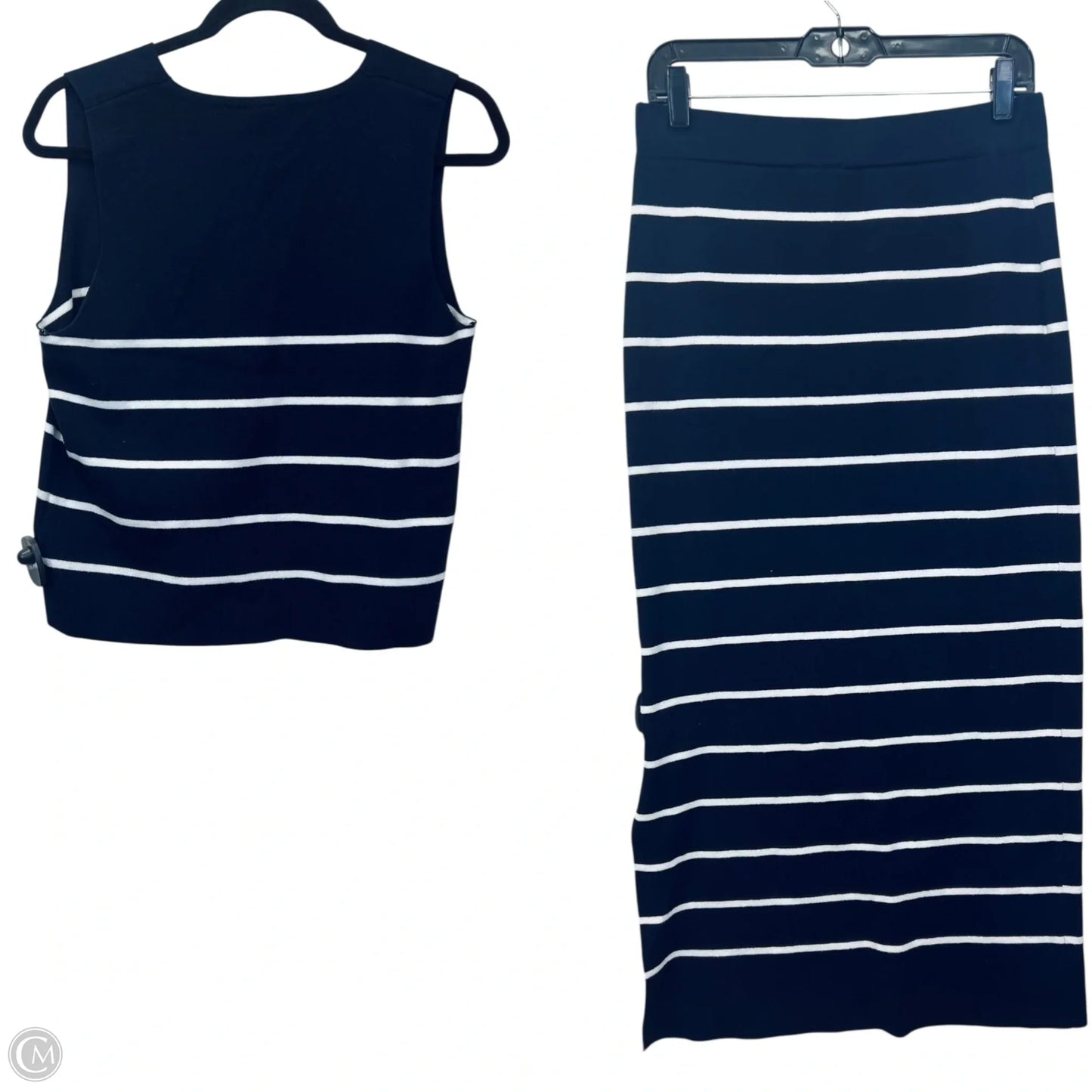 Skirt Set 2pc By Joie In Blue & White, Size: L