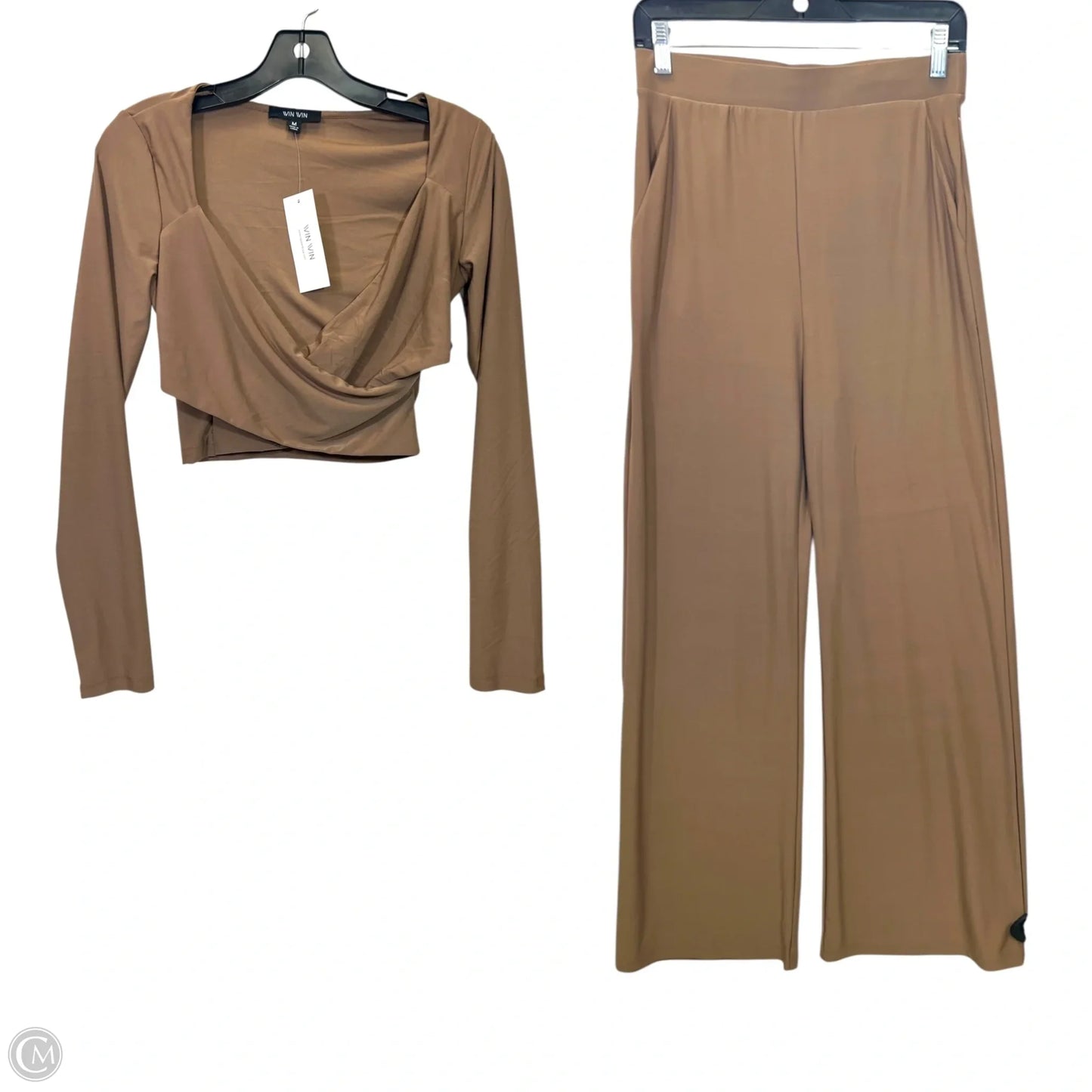 Pants Set 2pc By Winwin In Brown, Size: M