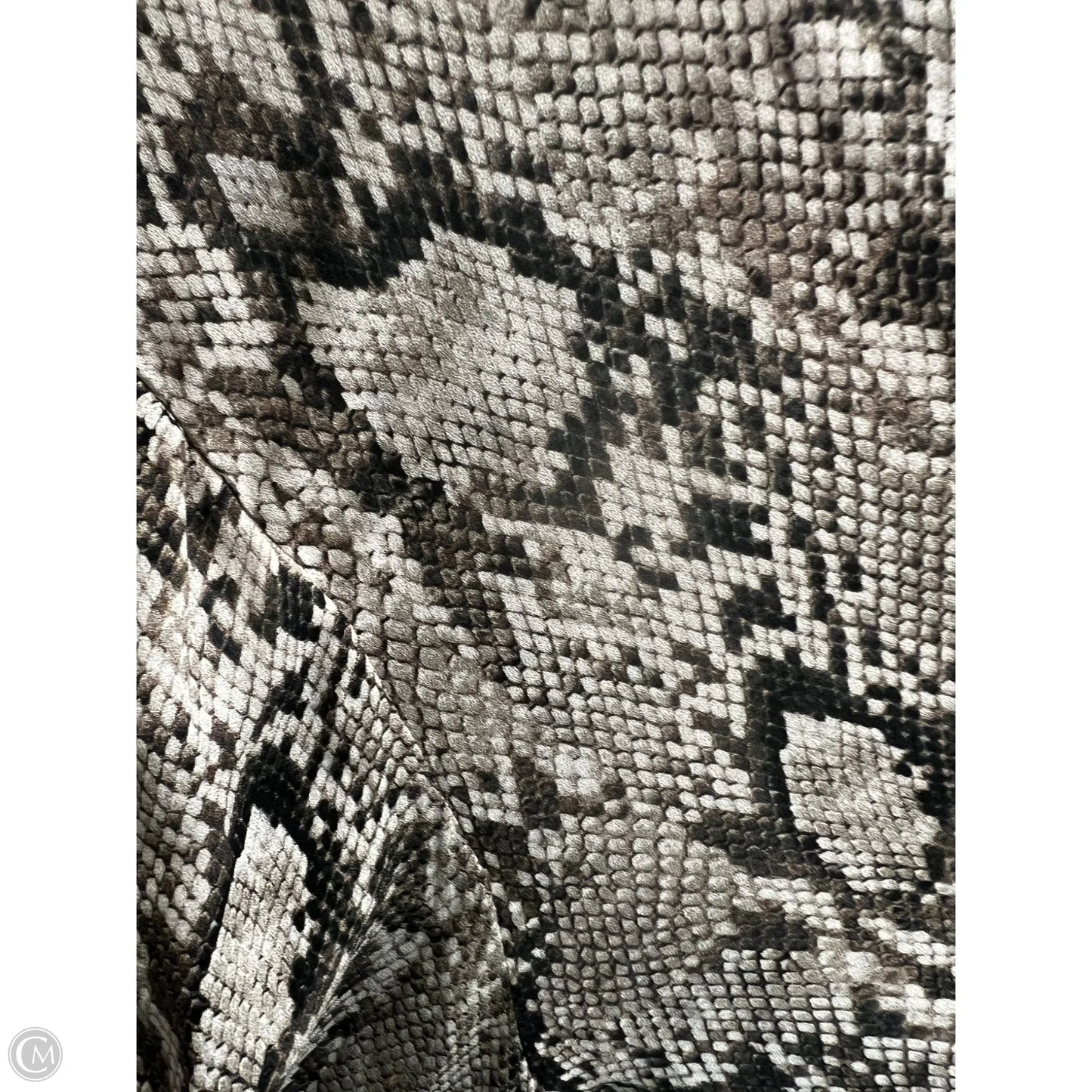 Top Long Sleeve Designer By Frame In Snakeskin Print, Size: M