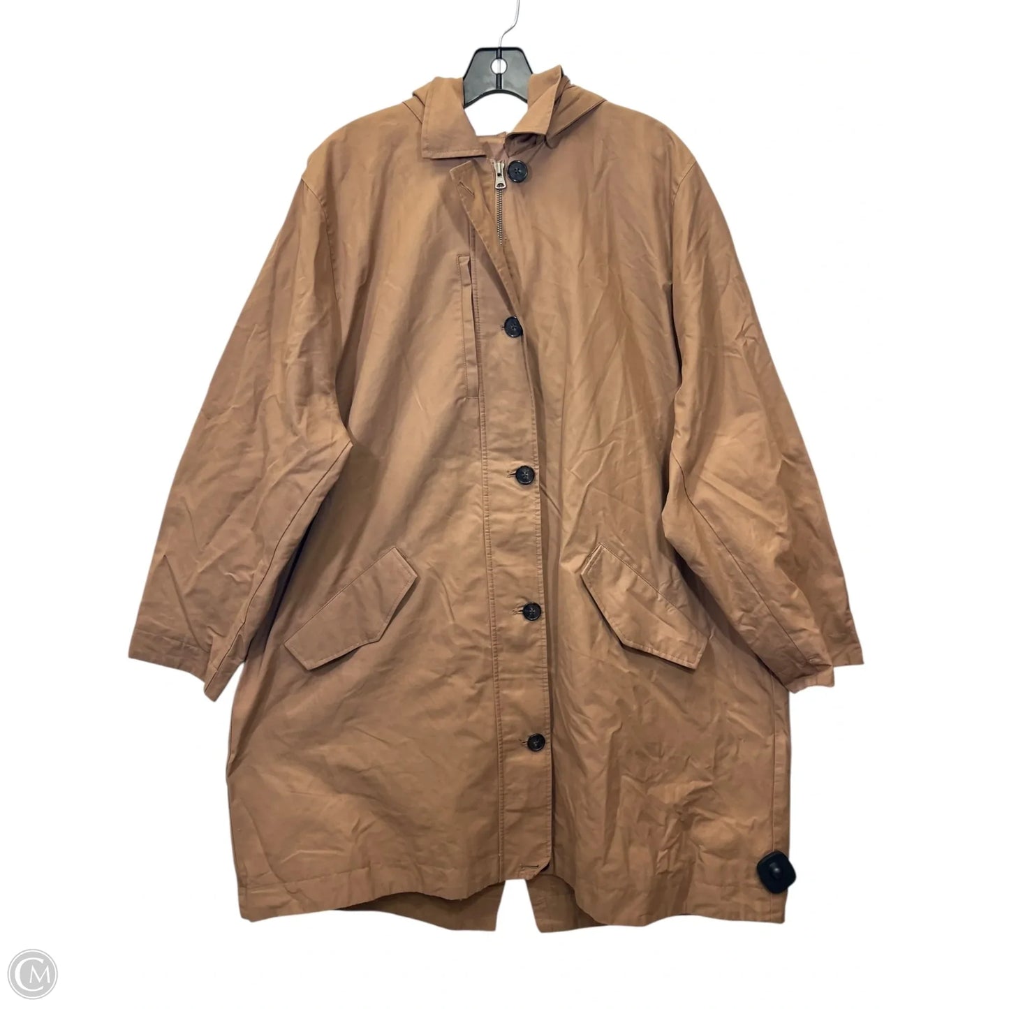 Coat Raincoat By Lands End In Copper, Size: 2x