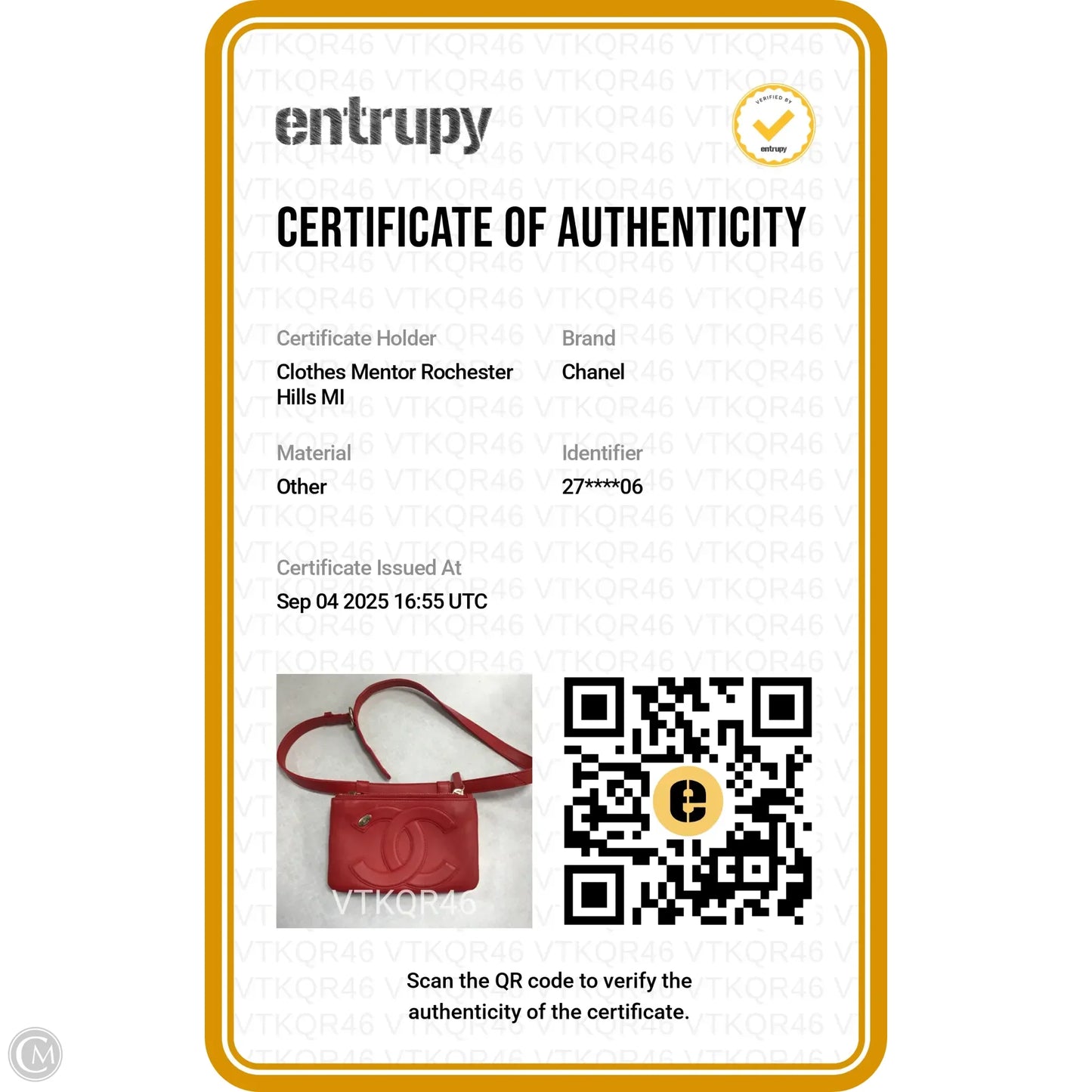 Belt Bag Luxury Designer By Chanel, Size: Small