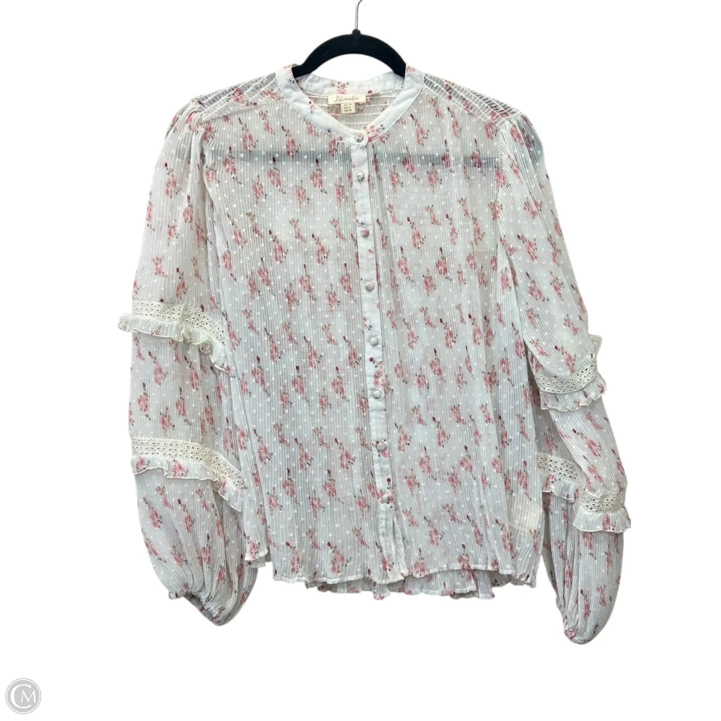 Top Long Sleeve Designer By Let Me Be In Floral Print, Size: S