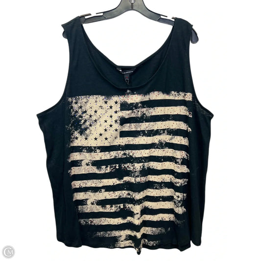Top Sleeveless By Rock And Republic In Black & Cream, Size: 2x