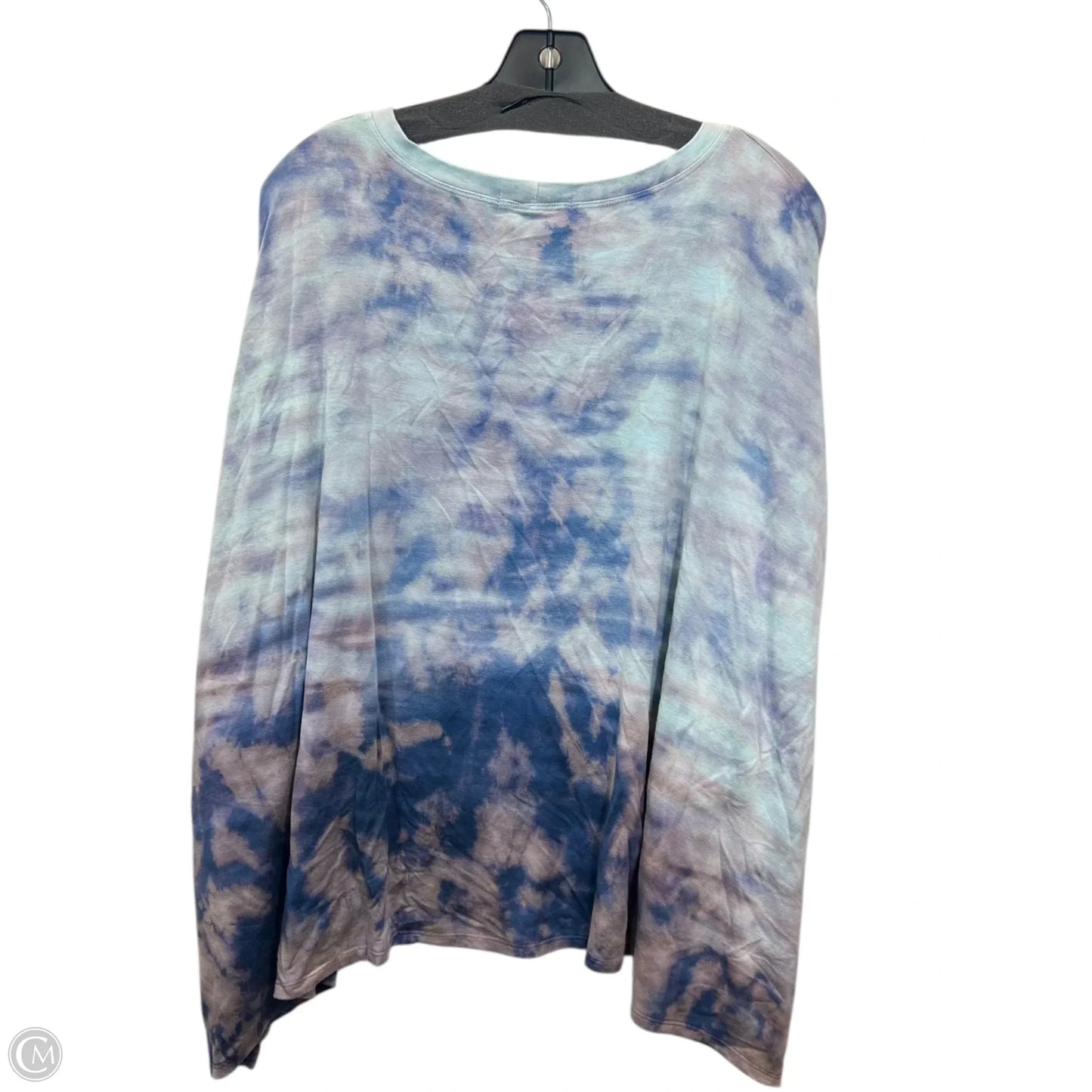 Poncho By River Sky In Tie Dye Print, Size: M