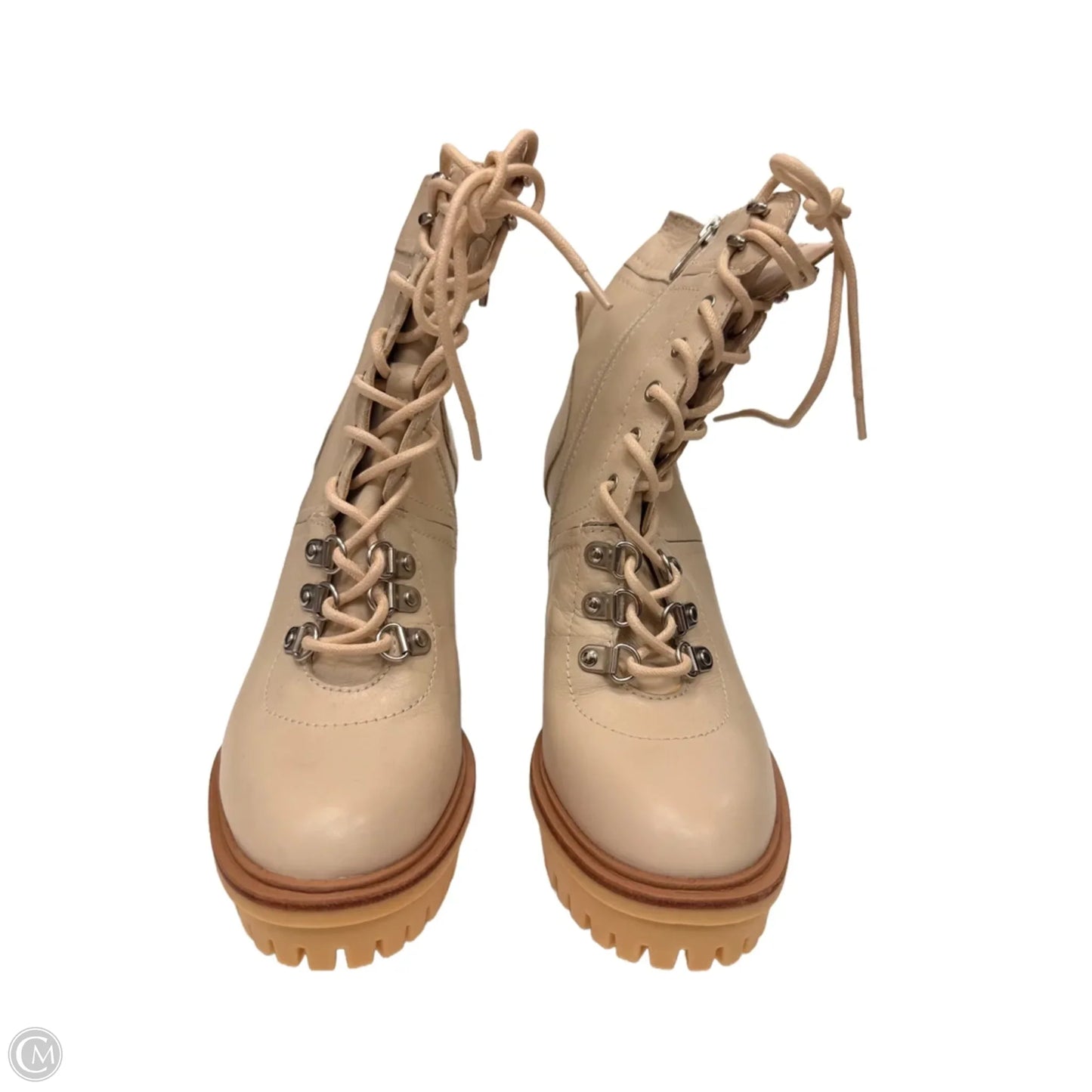 Boots Ankle Heels By Vince Camuto In Cream, Size: 8